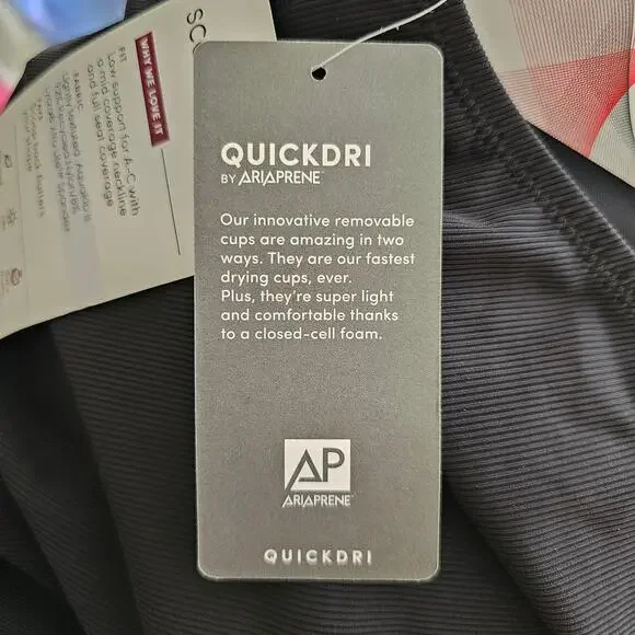 ATHLETA NWT Black Cloudbreak AquaRib Scoop Neck One-Piece Swimsuit Sz M - Picture 12 of 16